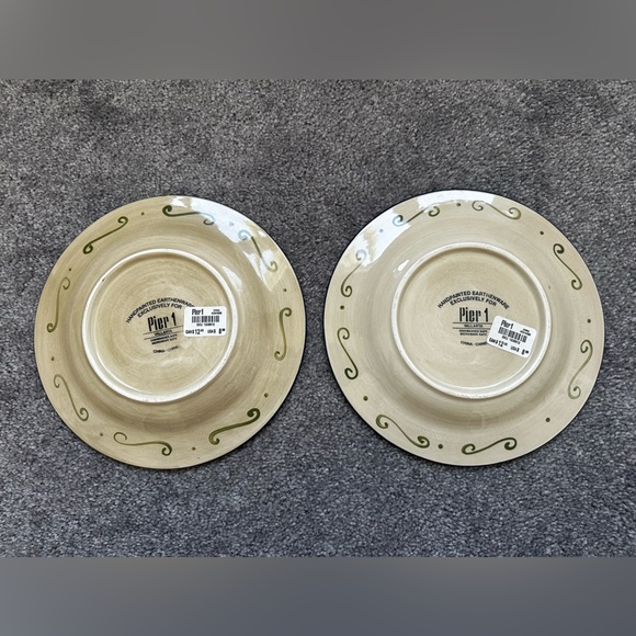 Pier 1 Vallarta Pattern Handpainted Earthenware Set of 2 Salad Plates 9" - Picture 2 of 2